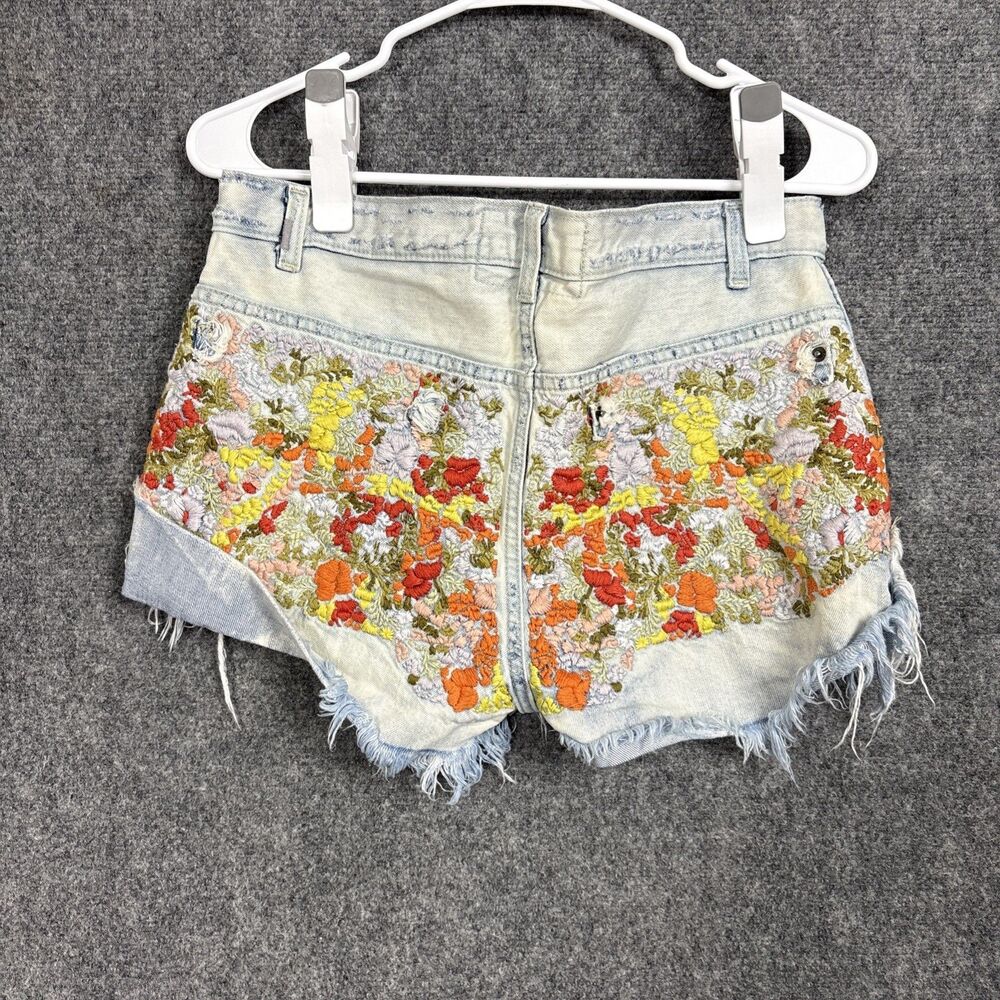 Free People Elsa Cut Off Denim Shorts Womens Size 25 - Picture 2 of 8